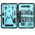 Miniatyrbild 1 av 5: Manikyrset Nagelklippare Kit Pedikyrverktyg - 20 st Rostfritt Stål Herrvårdssats För Resor Eller Hem - 26
