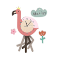 Miniatyrbild 1 av 3: 1 st Flamingo Pendelklocka