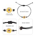 Miniatyrbild 4 av 5: Pinky Promise Armband, 3 Set Solros Armband, Relations Armband Boho Par Armband Vänskap Justerbar
