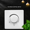 Miniatyrbild 5 av 5: Takfläktsjustering - 220 V 10 A väggströmbrytare för dimmer från 15 till 300 W - Typ 86