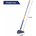Miniatyrbillede 3 af 5: Justerbar 360° roterende trekant teleskopmop med automatisk vandudvridningsfunktion, 5 rengøringsklude, mikrofiber elastisk mop (blå)