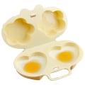 Miniatyrbild 1 av 5: Äggpocherare 2 hålrums mikrovågsugn frukostmatlagningsredskap äggkokare-4