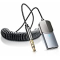 Pikkukuva 1 / 5: Bluetooth-lisälaite, langaton Bluetooth-vastaanotin, sisäänrakennettu mikrofoni handsfree-puheluihin, plug and play, auton kaiutin automaattinen käynnistys