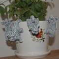 Miniatyrbild 3 av 5: Drakblomma Kruka Kramare Figuriner Prydnader Trädgård Kruka Kruka Hängare Staty（D）