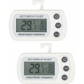 Miniatyrbillede 1 af 4: 2 stk. Digitalt køleskabsfrysertermometer Temperatur -20 til 50°C med krog, letlæseligt LCD-display, maks./min.-registreringsfunktion