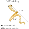 Miniatyrbild 2 av 4: Ormring för kvinnor Reptilormring Present till ormälskare Reptilälskare presenter (guld)