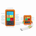 Miniatyrbild 5 av 5: Digital kötttermometer för grill med timer 4 sonder temperaturlarm kökstermometer(a)