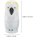 Miniatyrbild 2 av 5: 5-pack Ryska Nesting Dolls Söta Djur Nesting Doll Trä Stapelbara Nesting Leksak Set Födelsedagspresent