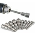 Miniatyrbillede 3 af 5: Magnetisk Hex Socket 10Pcs Slagdriver Socket 6-15mm, Magnetisk Hex Socket Nøglesæt Magnetisk 1/4 Hex Socket Socket Adapter Værktøj