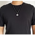 Miniatyrbilde 2 av 4: Yin Yang Trigram Hengesmykke for Menn Amulettsmykker for Gutter 24 Tommer Rustfritt Stål Lenkekjede