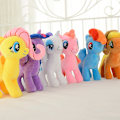 Miniatyrbild 4 av 7: 6 st My Little Pony Twilight Sparkle Pinkie Pie Rainbow Dash Pony Leksak Plyschdocka Vänskap Är Magi Present Till Flicka 20cm