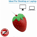 Miniatyrbillede 5 af 5: USB Trådløs Mus Sød Frugt Jordbær Formet Trådløs Mus Bærbar Mini Optisk Mus Tegneserie Computer Mus 3 Knapper Til Bærbar Computer Desktop PC (jordbær)