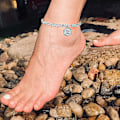 Miniatyrbild 2 av 5: Initial Anklets för Kvinnor Silver Anklet Guld Bokstav Anklet Med Initialer Guld Anklets för Kvinnor Initial Anklet Silver Anklets för Kvinnor Initial