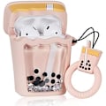 Miniatyrbillede 2 af 4: Til Airpods 1&2 Etui, Sød Tegneserie Mad Blød Silikon Airpod Dæksel, 3d Sjov Kawaii Sjov Cool Nøglering Design Hud Etuier Ring Skinnende Bling Til Piger Børn
