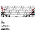 Miniatyrbild 1 av 5: Nyhet Allover Dye Subbed 71 Key Profile Keycap För Gh60 Rk61 Alt61 Gk61 Gk64 Dz60 Keycaps,jp
