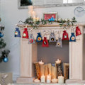 Miniatyrbild 3 av 5: Stora 73-pack Julklappslinnepåsar med dragsko Julklappsjutesäckar Godispåsar 24-dagars Julkalenderpåsar Julkalenderpresentpåsar