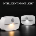 Miniatyrbillede 3 af 5: pcs Trådløs LED Nattelys Bevægelsessensor Lys Korridor Skab Trapper Soveværelse Lys Soveværelse Garderobe Energibesparende Nattelys (Hvidt Lys)