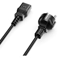 Miniatyrbillede 2 af 5: 1,5 m netledning med beskyttelseskontakt type F (CEE 7/4) til koldt stik C13-stik til pc, computerskærm, printer