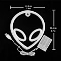 Miniatyrbillede 4 af 5: Alien Neon Skilt, USB eller 3-AA Batteridrevet Neonlys, LED Borddekoration, Soveværelsesvægdekoration, Fødselsdagsgave (blå)