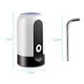 Miniatyrbild 4 av 5: Automatisk vattenflaskepumpe Elektrisk vanndispenser Flaskepumpe Usb-lading Hvit