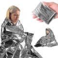 Miniatyrbild 4 av 5: Nödfilt Mylar Termisk Utomhus Överlevnad Första Hjälpen Kit Räddning Rymdfolie Camping Vandring Bergsklättrare Bug Out Bag Värmebevarande