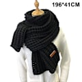 Miniatyrbild 2 av 5: Varm höst- och vinterscarf, Grils enfärgad vinterhalsduk (SVART)