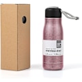 Miniatyrbilde 1 av 5: Rosa Vannflaske 12 Oz, Nicemer Isolerende Vannflaske Med Stropplokk, Trelags Vakuum, Rustfritt Stål Gjenbrukbar