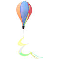 Miniatyrbillede 2 af 5: Regnbue varmluftballon vindstrimmel lys roterende farverig vindmølle streng have vindmølle udendørs dekoration, stil 2