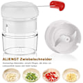 Miniatyrbild 3 av 5: Grönsakshackare, mini lökhackare, multi , manuell liten lökhackare, 170 ml, vit