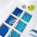 Miniatyrbild 1 av 2: 15cm*15cm Badstegsdekaler Havssköldpadda Mönster Kvadrat 3d Halksäker Limmad Badkar Tatueringar Säkerhetsdekaler Vattentäta Mattor Duschkar Sticker Bad