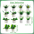 Miniatyrbild 3 av 5: 14 stycken/set Miniatyrväxt Dockhus Bonsai Växt 1:12 Mini Krukväxt Blommodell