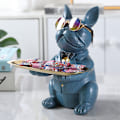 Miniatyrbillede 5 af 5: Resin Bulldog Statue - Hund Figur - Kunsthåndværk Dekoration - Sort