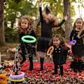Miniatyrbilde 5 av 5: Annen Pynt Til Jul Halloween Oppblåsbar Heksehatt Gresskar Oppblåsbar Kaste Spill Heksehatt Kasting Spill Med Oppblåsbare Ringer Og Luftpumpe