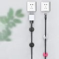 Pikkukuva 5 / 5: PCS/Kaapelin kääntäjä Luova Cartoon Rabbit Ear Shape Silikoninen itseliimautuva johdon järjestävä klipsi Työpöytä Pink