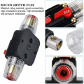 Miniatyrbillede 3 af 5: 40A Auto Vandafvisende Afbryder, 12V-24V DC Inline Sikringsholder, Manuel Nulstilling Afbryder Bil Audio Sikring, Inline Sikringsblok (40A)