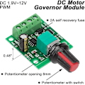 Miniatyrbild 4 av 5: 4 st 1,8v 3v 5v 6v 7,2v 12v 2a Pwm-varvtalsregulator, likströmsmotorspänningsregulator, voltregulator LED-dimmer, justerbar kontrollbrytare