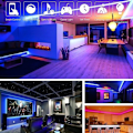 Miniatyrbillede 5 af 5: LED-strimmel, 4m RGB LED-fe-lyssnor, med fjernbetjening, til skabsdekoration, fest, hjem, soveværelse. Farveskiftende