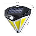Miniatyrbild 3 av 5: Cob Solar Smart Sensor Utomhusvägg Ljussvart