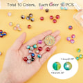 Miniatyrbilde 1 av 3: 100 stk 10 Farger Sprekk Glassperler 10mm Håndlaget Lampwork Runde Krystallperler Bulk For Sommer Perling Vennskap Armbånd Morsdag Smykke Mak