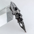 Miniatyrbild 3 av 5: 2-delad knogring i full knogring Halloween gotisk full knogring rustning ledad ring