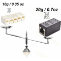 Pikkukuva 2 / 5: 2 kpl RJ45 Ethernet -liitintä Verkkoliitinsovitin Naaras Naaras Suojattu 8P8C Cat6/Cat5e Ethernet -kaapelin jatkeeseen (4 kpl)