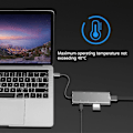 Miniatyrbild 4 av 4: USB Hub 3.0 7-i-1 100W PD Dock Splitter med Kortläsare för Windows, för Mac