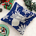 Miniatyrbild 2 av 5: 4x Christmas Blue Snowflake Örngott till jul