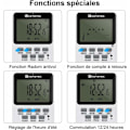 Miniatyrbillede 4 af 5: Stikkontakt med digital timer 16A 3600W LCD-display 20 grupper Til/Fra Programmerbar timer 24 timer 7 dage AC220V Energibesparende stikkontakt
