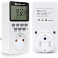 Miniatyrbillede 1 af 5: Stikkontakt med digital timer 16A 3600W LCD-display 20 grupper Til/Fra Programmerbar timer 24 timer 7 dage AC220V Energibesparende stikkontakt