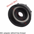 Miniatyrbillede 3 af 5: 3-delt IBC-afløbstankadapter, plastvandtanklågadapter til S60x6 IBC-adapterbeslag, tykke gevindhaner 1/2 3/4 1 tomme sort