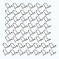 Miniatyrbild 1 av 3: 50x Rostfritt stål D Shackle Silver Ship Anchor Bow Form M4 För Wire