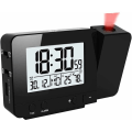 Miniatyrbild 1 av 4: LED-väckarklocka med projektion, digital klocka med stor LCD-display, digital projektionsklocka med två larm, snooze-funktion, inomhustermometer