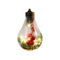 Julkula med LED-ljus, Transparent Julkula, Julgranshänge, Glödande