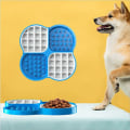 Miniatyrbillede 3 af 5: Langsom Foderlikkemad, Lækagesikker Madmåtte til Hunde og Katte, Silikon Hundlikkemad (Blå)